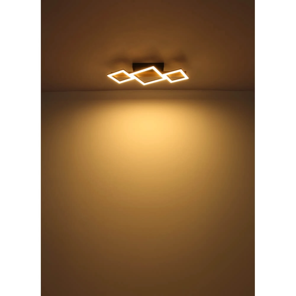 Modern ceiling lamp Dustin black 66cm Globo 9007371448104