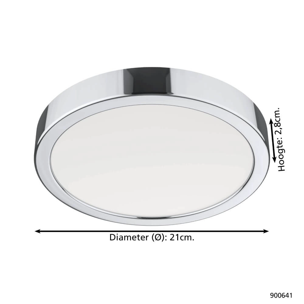 Bathroom lamp Fueva 5 IP44 - Chrome - Ø 21cm Eglo 9008606245246