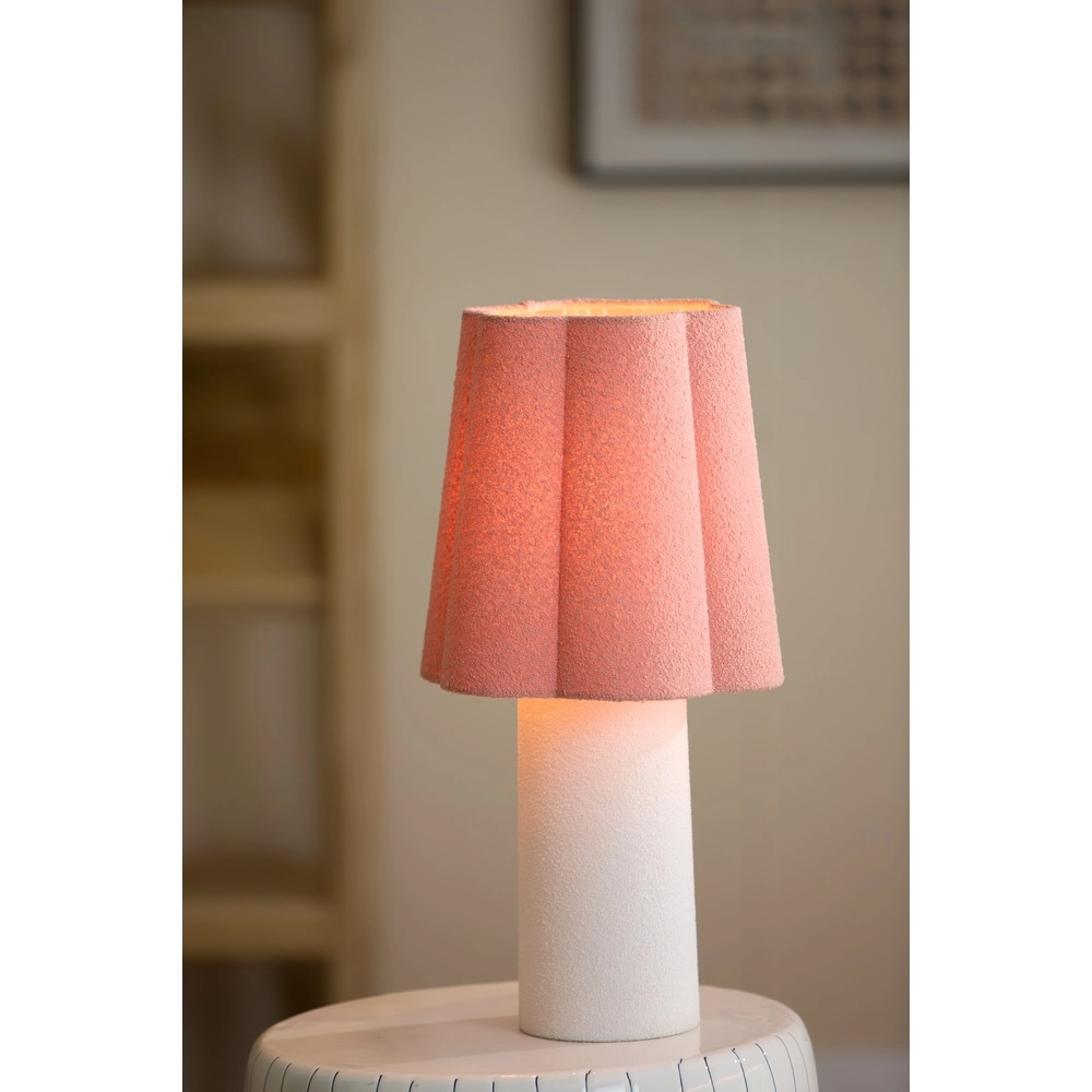 Table lamp Musaby Organic shape - white and pink Light & Living 8717807784256