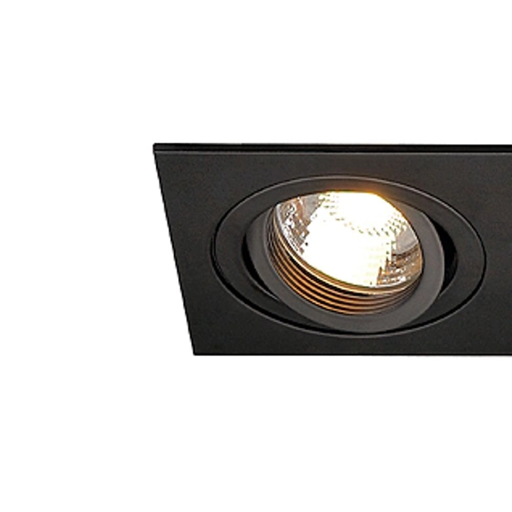 Recessed spotlight New Tria GU10 2 Square 17cm black SLV 4024163137102