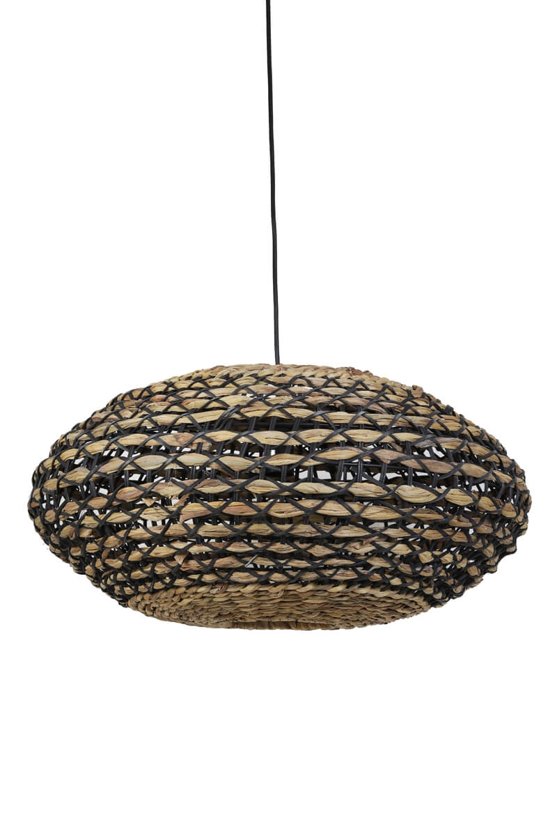 Braided pendant lamp Tripoli with black Ø 60cm Light & Living 8717807301651