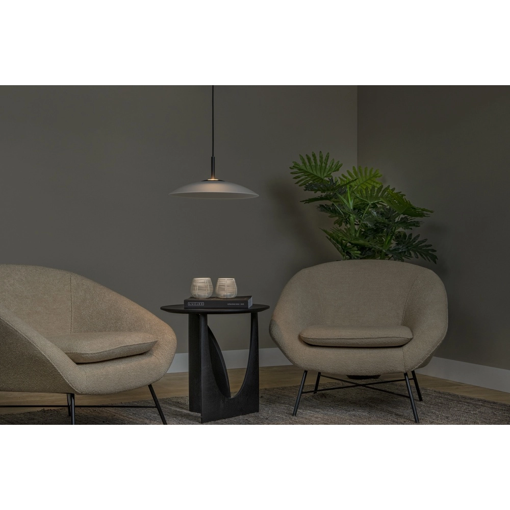 Sleek pendant lamp Menga Ø 40cm white glass Premium by Lucide 5411212251183