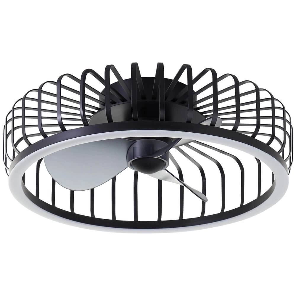 Wire lamp ceiling fan Capo black Brilliant 4004353453410