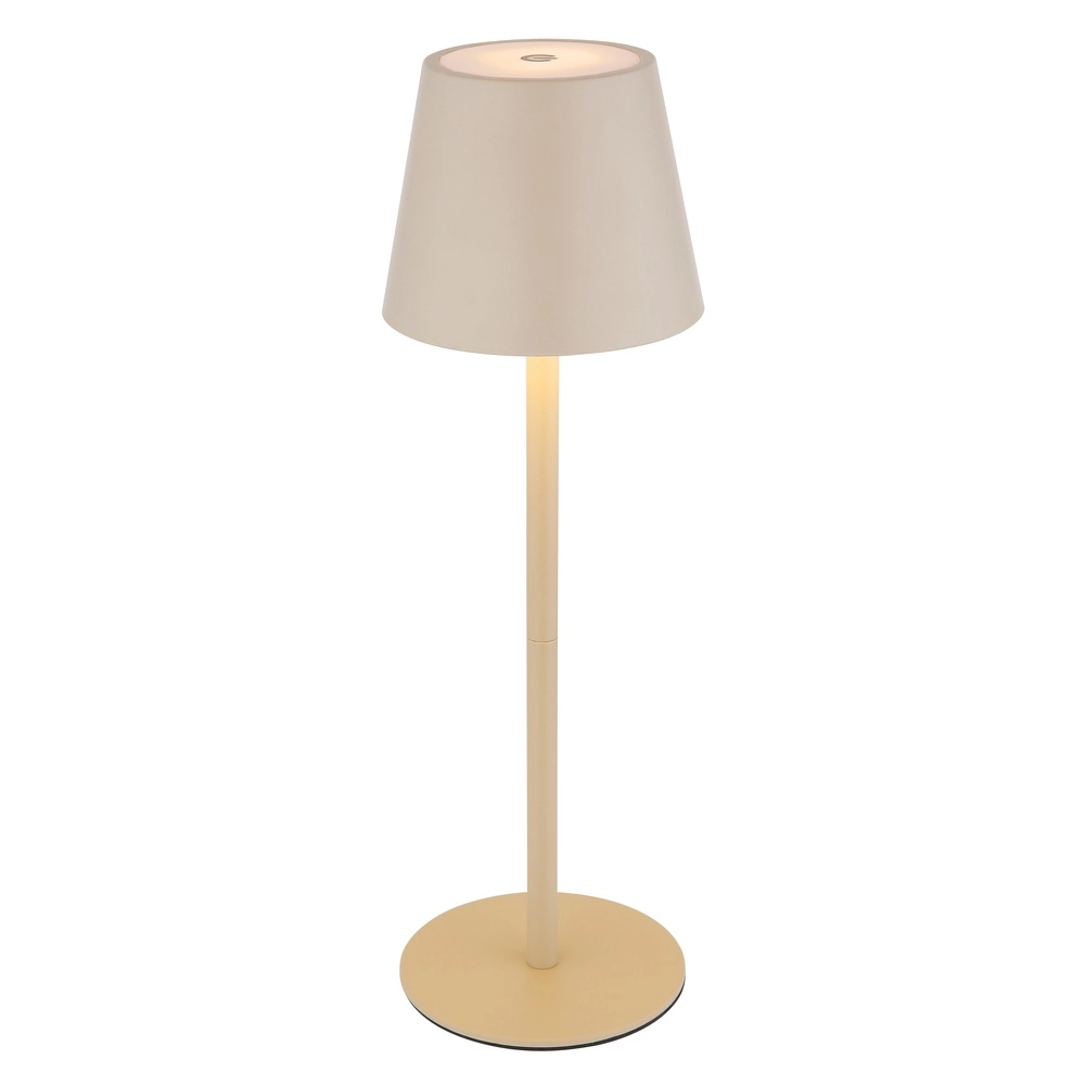 Modern table lamp Vannie I Sand brown also rechargeable for bottle Globo 9007371468805
