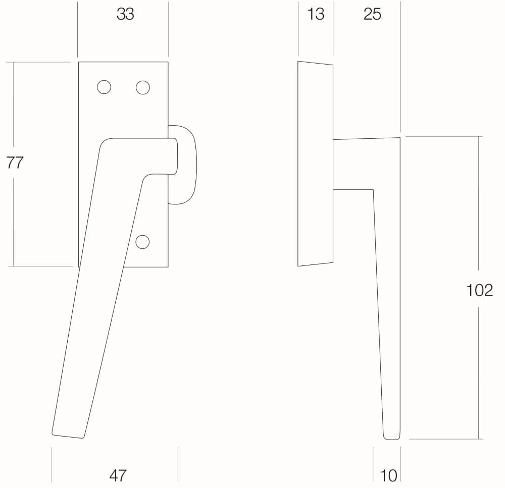 Window closure Fixon with ridge left chrome Intersteel 8714186022849