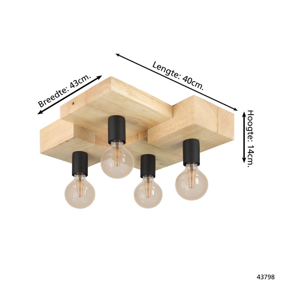 4-light ceiling lamp Halkin design Eglo 9002759437985