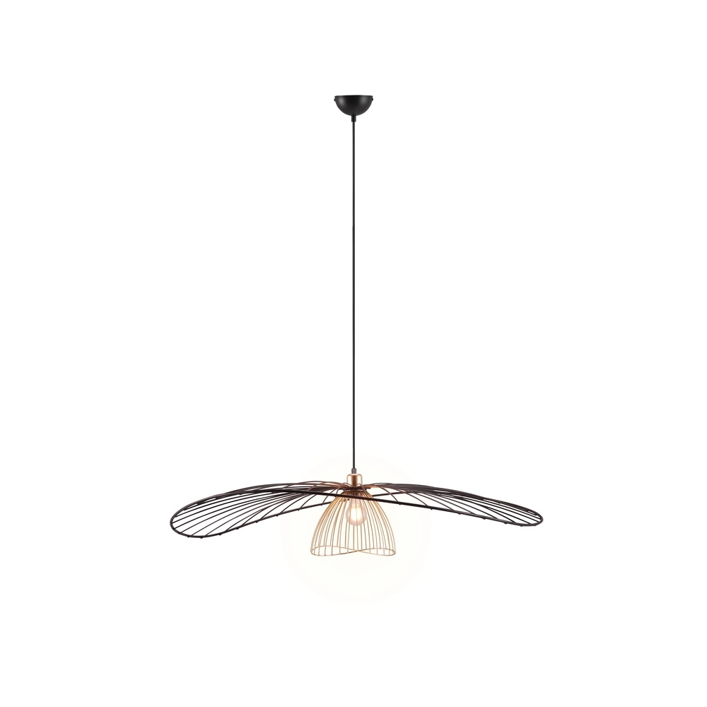 Pendant lamp Lauris Ø 100cm black Trio 4017807678093