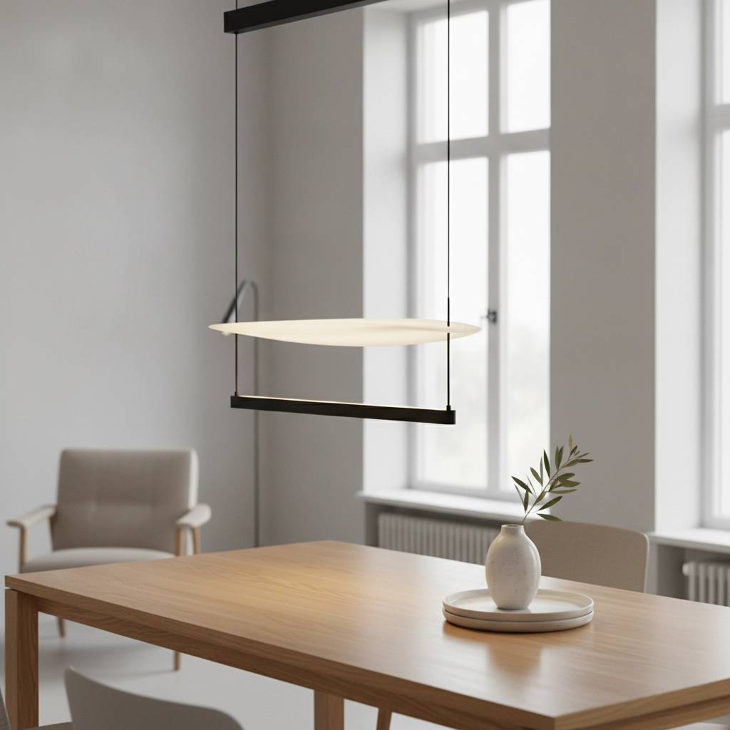 Pendant lamp Diona Ø 80cm black with white 2700K