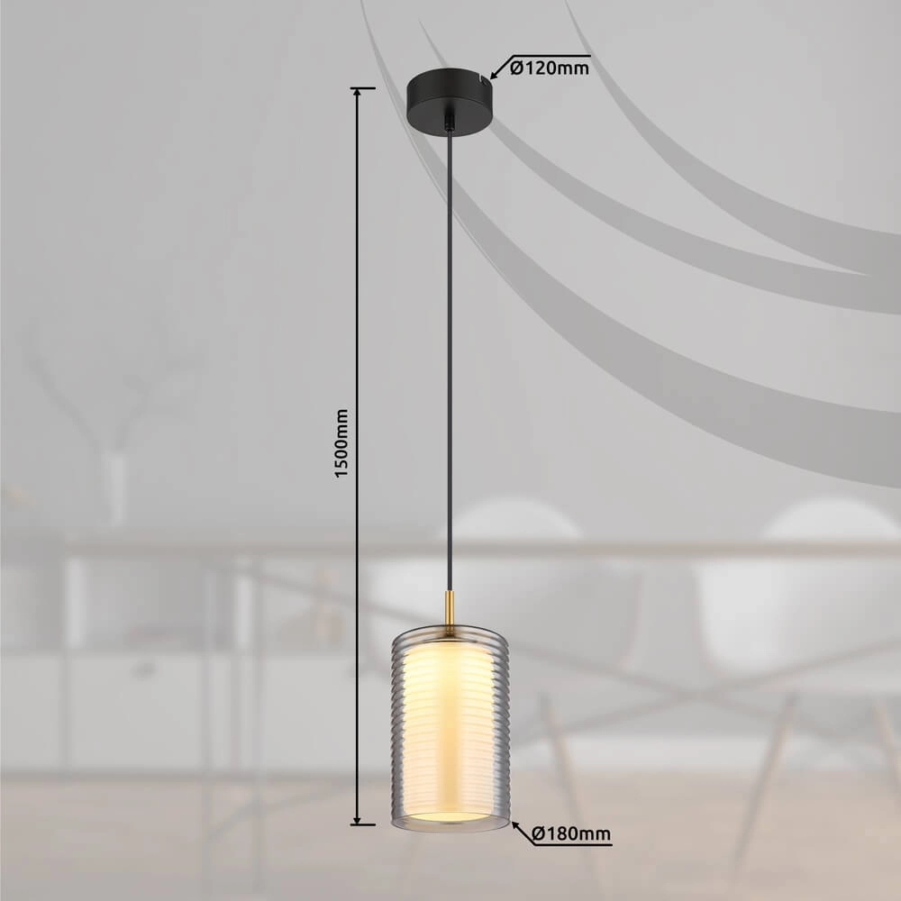 Pendant lamp Lampigna single Ø 18cm Globo 9007371458875