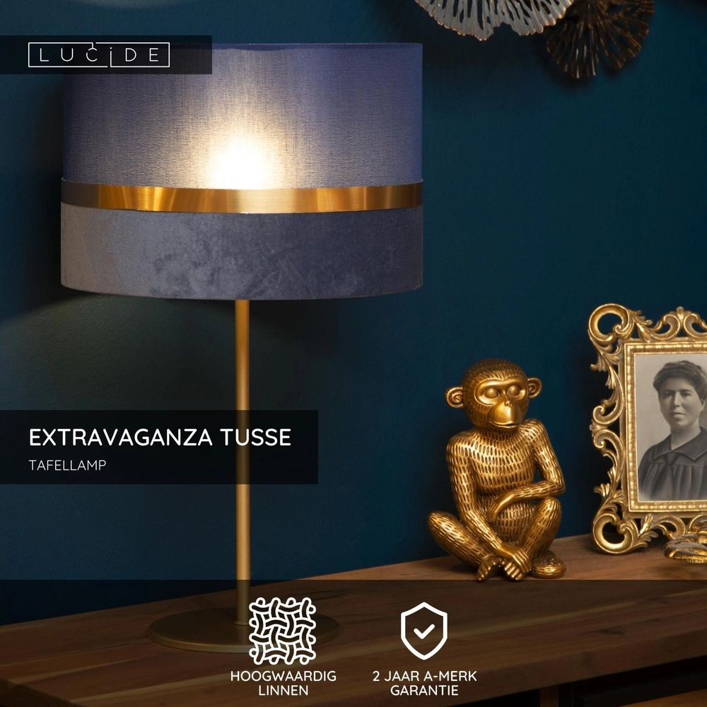 Design table lamp Extravaganza Tusse blue Ø 30cm Lucide 5411212105653