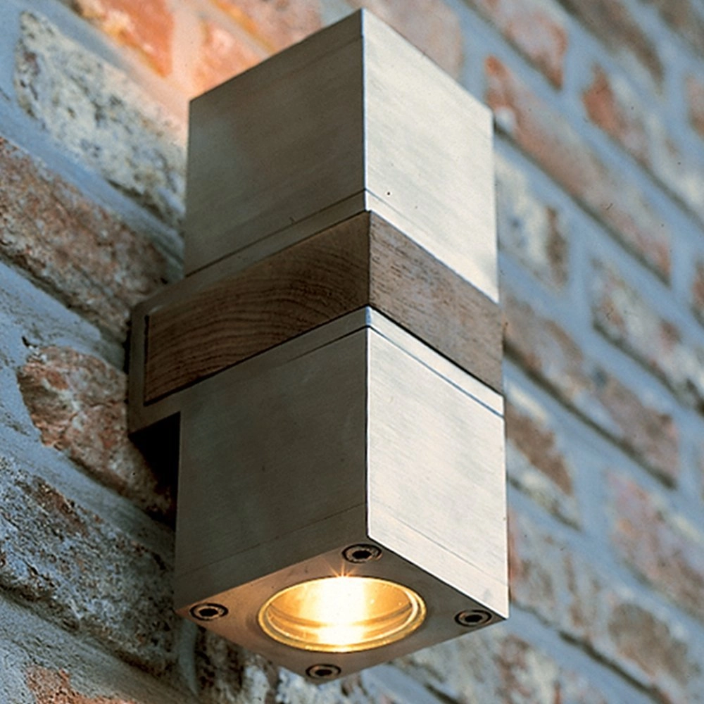 Outdoor lamp up down Q-Bic Teak 20cm Royal Botania