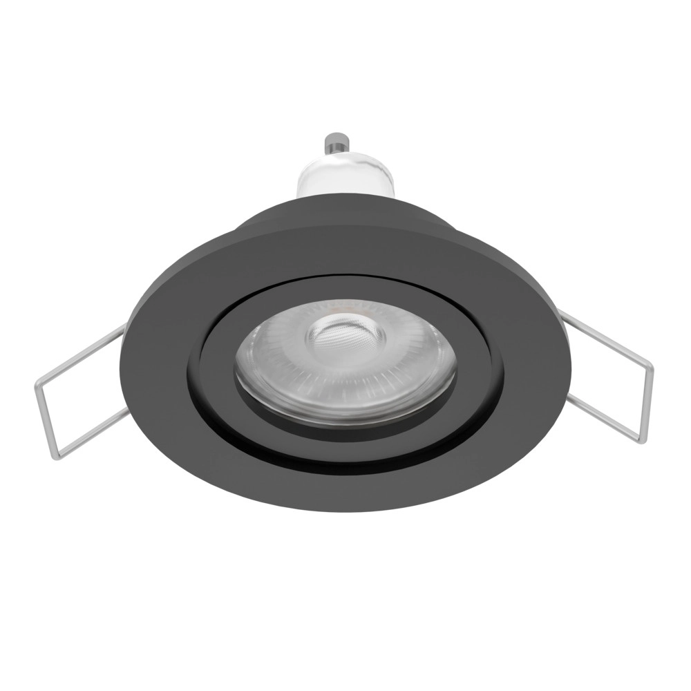 Recessed spotlight Barranco black Ø 8,4cm IP44 - 4000K