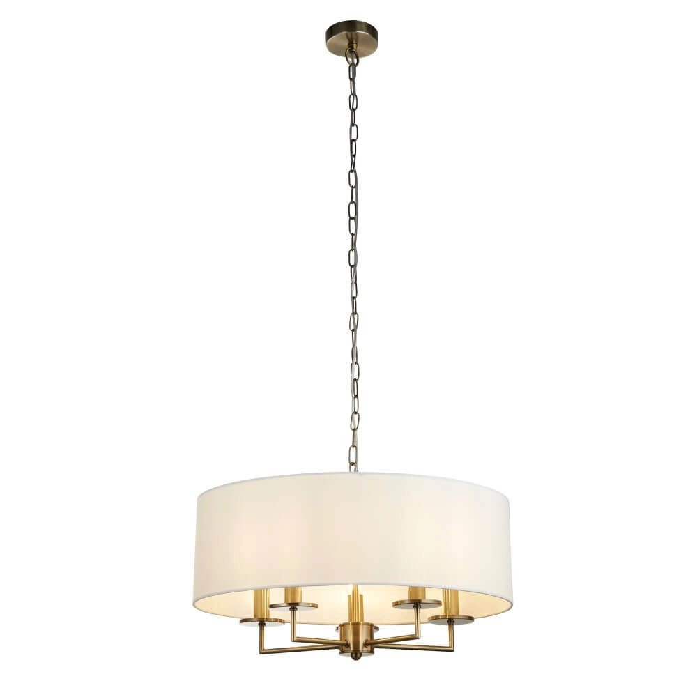 Classic pendant lamp Knightsbridge gold Searchlight 5053423249964