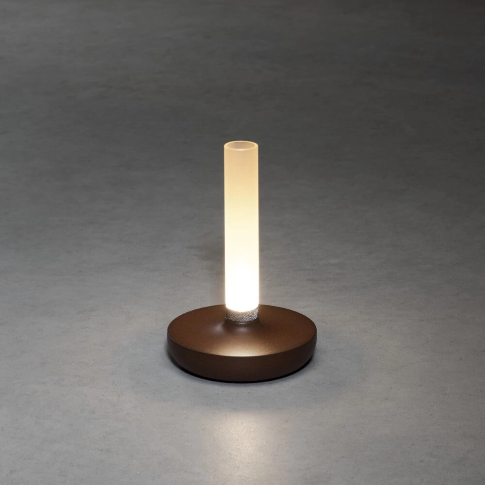 Rechargeable table lamp Biarritz rust brown KonstSmide 7318308279732