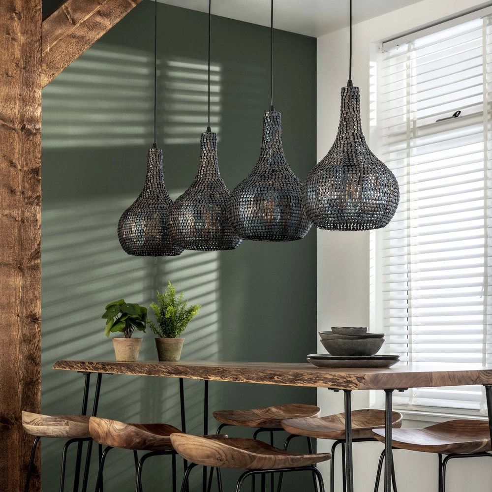 4L pendant light Armor 4x Ø 25cm Lyora 8716803512900