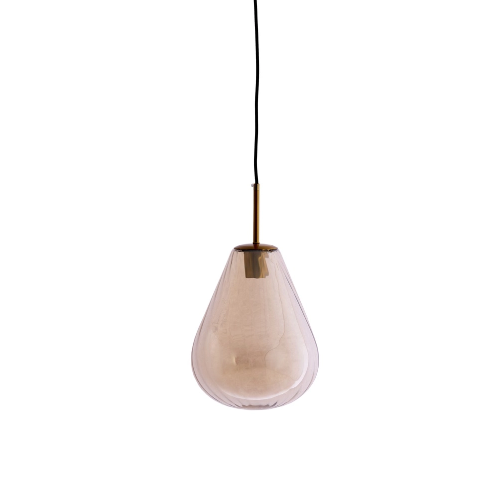 Glass pendant lamp Leona Ø 25cm - amber glass