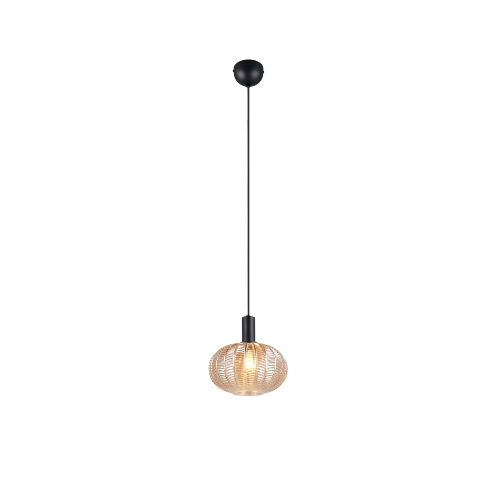 Classic pendant lamp Elvezia Amber glass Trio 4017807677768