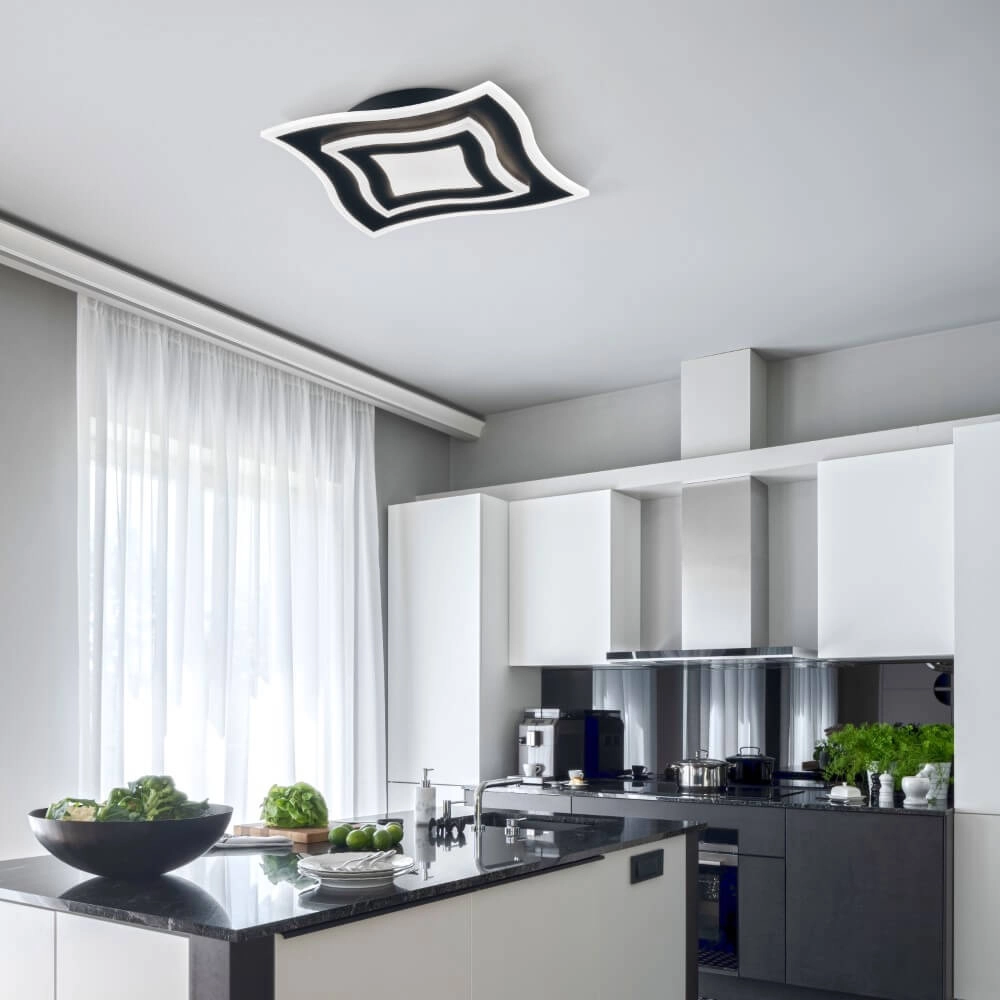 Black LED ceiling lamp Gorden 32cm Fischer & Honsel 4003694213059