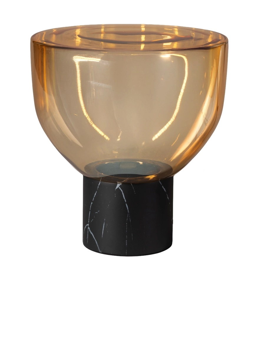 Glass table lamp Lana 35cm - marble look