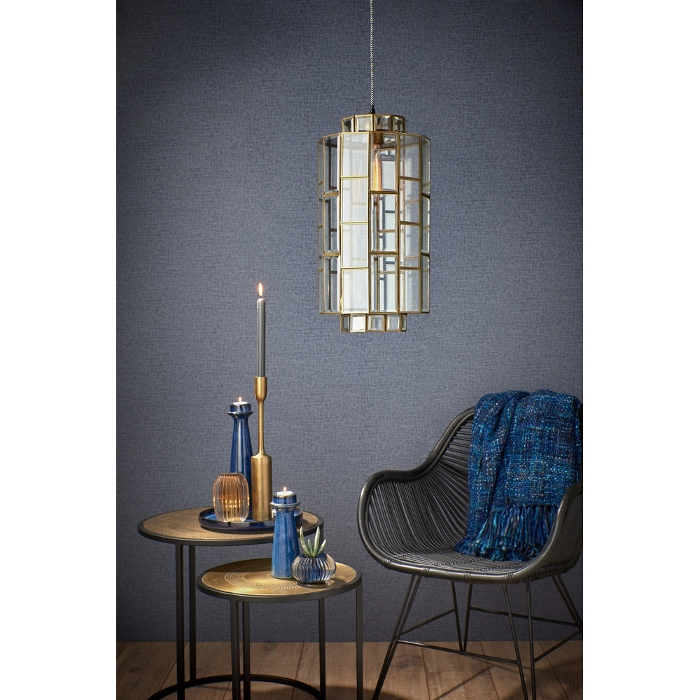 Glass pendant lamp SÃ¸strene Ø 24cm - glass with brass Light & Living 8717807187262