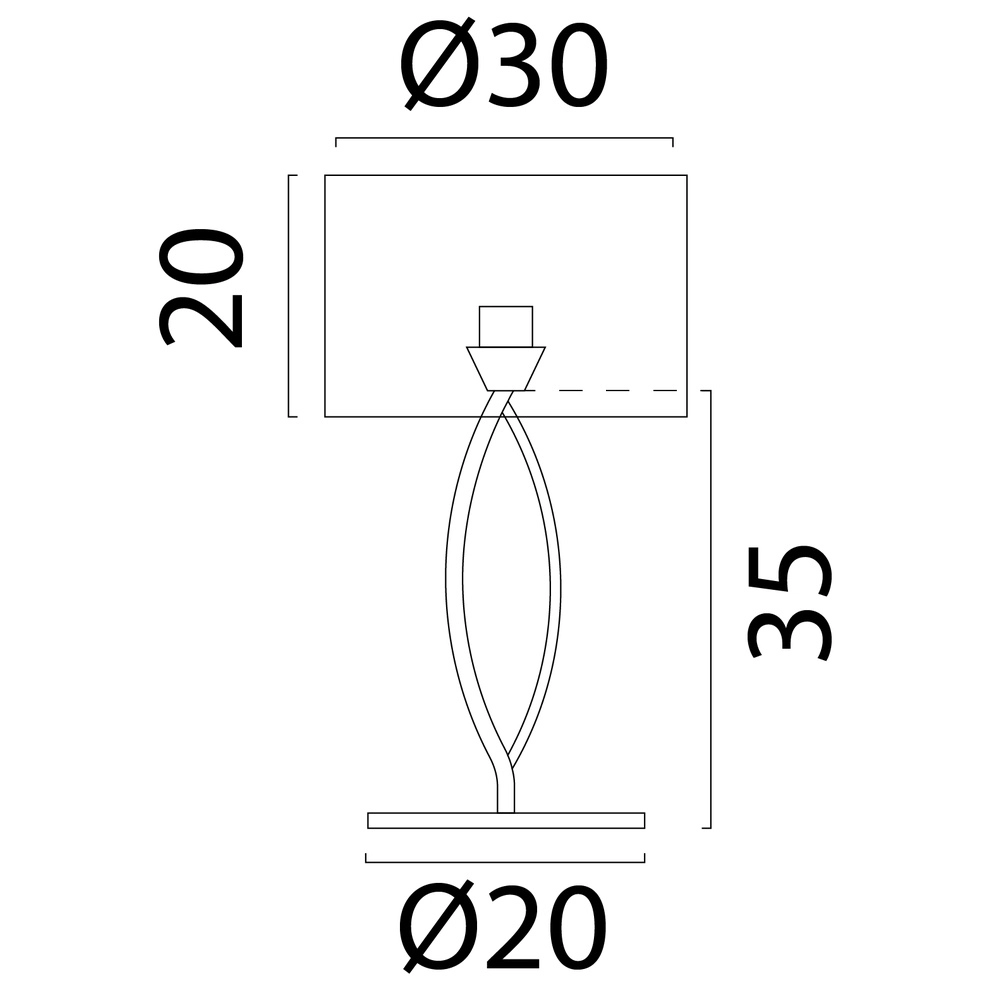Table lamp Terry Duno cocoa Ø 30cm Masterlight 8718121437019