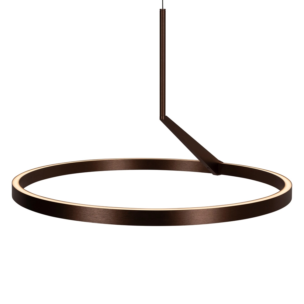 Sleek LED pendant light Applause copper red - Ø 60cm Premium by Lucide 5411212221834