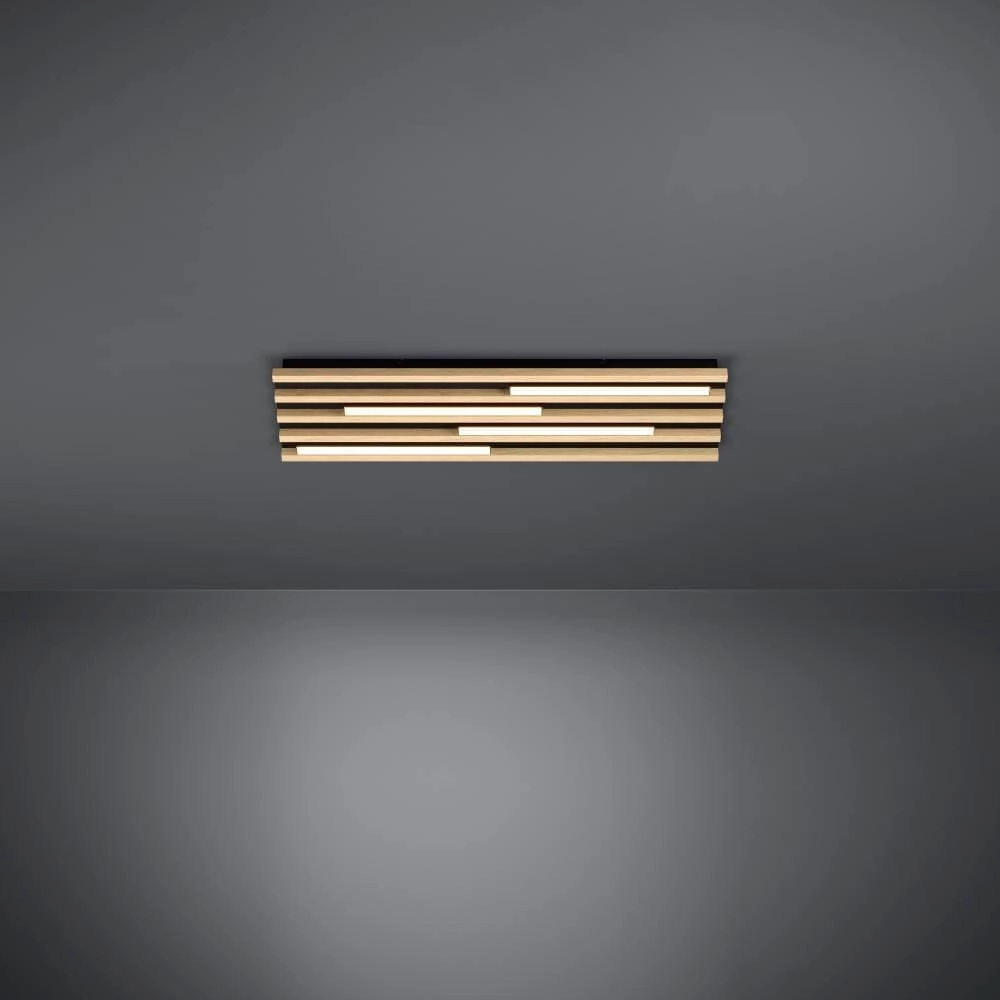 Wooden LED ceiling light Marreira 78cm Stars of Light 9002759398996