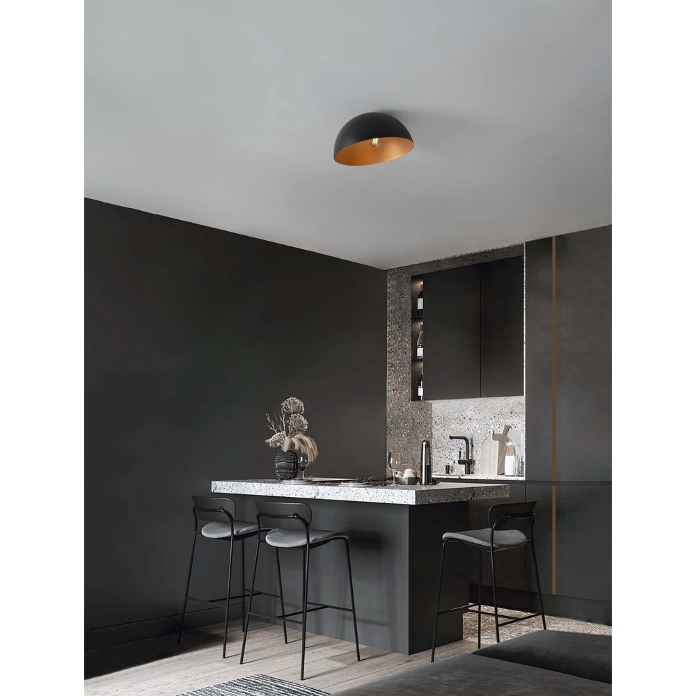 Ceiling lamp Onia black with gold Ø 40cm Lyora 5212017458117