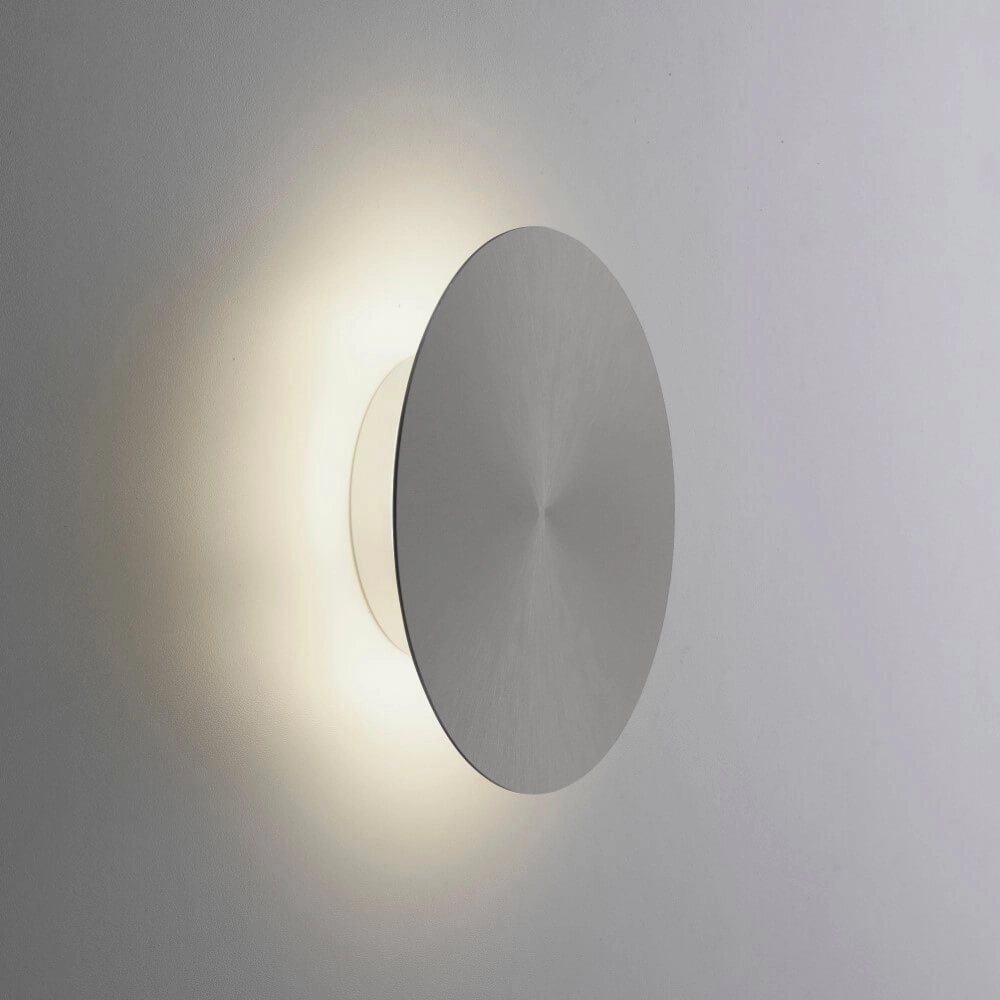 Design wall lamp Akku Puntua Ø 18cm grey Paul Neuhaus 4012248372487