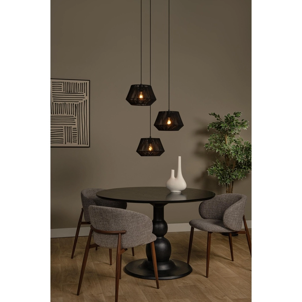 Pendant lamp Jessica black 3-lights Lucide 5411212106148