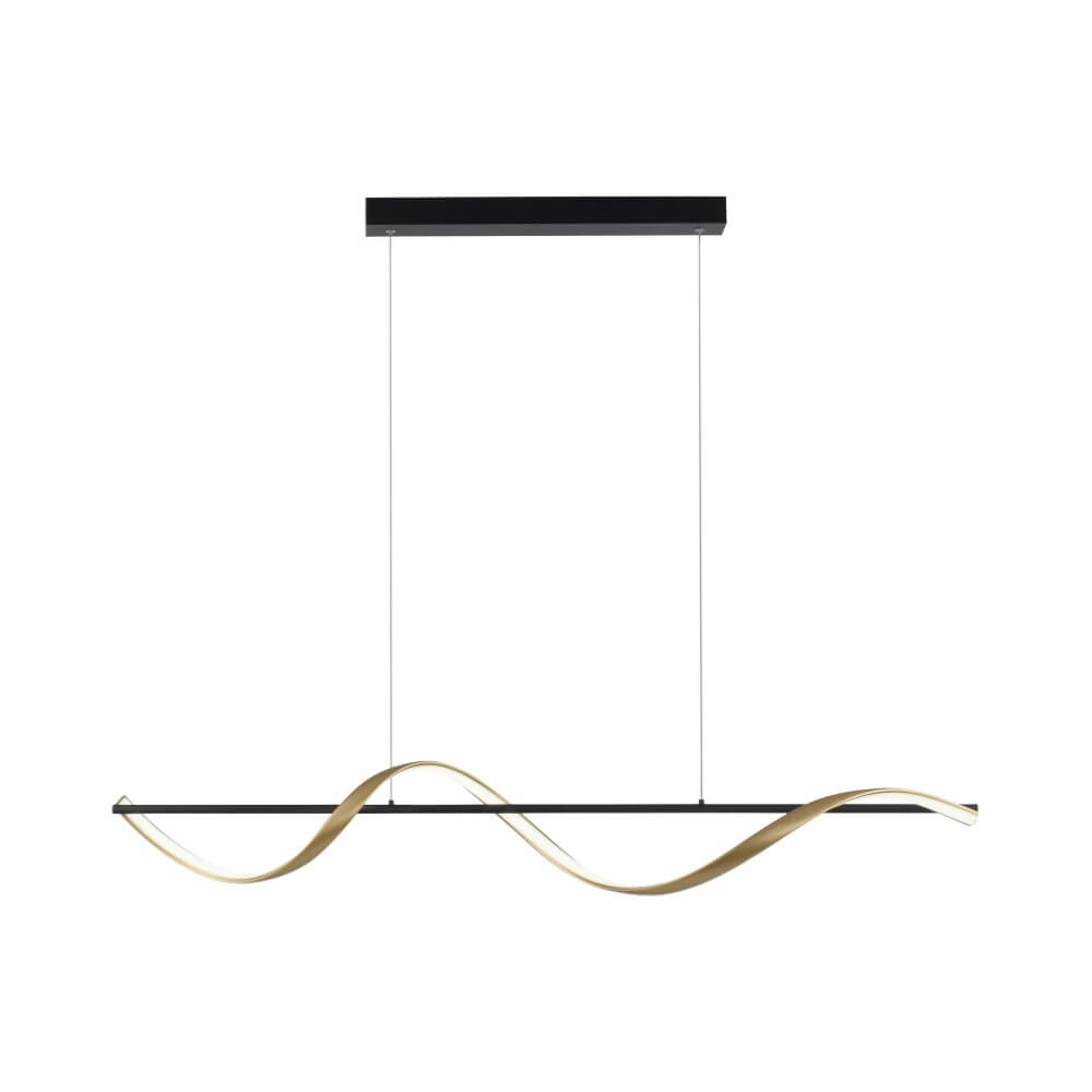 Wavy pendant lamp Q-Swing anthracite Paul Neuhaus 4012248373767