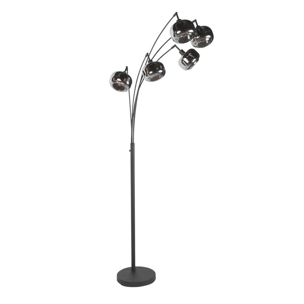 Black floor lamp Tenebris 5-light Steinhauer 8712746178166