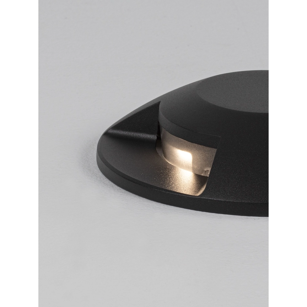 Flat surface-mounted ground spot Grado black - 6W Lyora 5212017497895