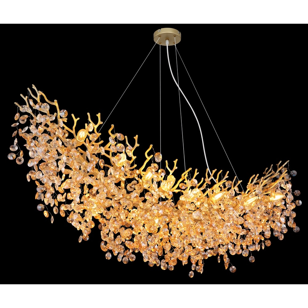 Pendant lamp Queena gold 150cm Globo 9007371522705