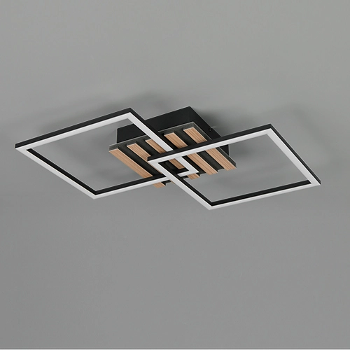 Modern ceiling lamp Zaro black 59.5cm Trio 4017807685961