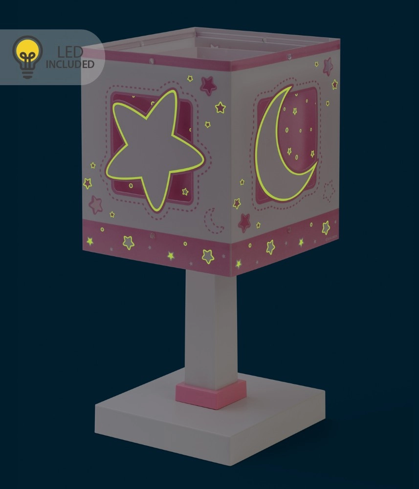 Table lamp Moonlight Pink glow in the dark Dalber 8420406002446