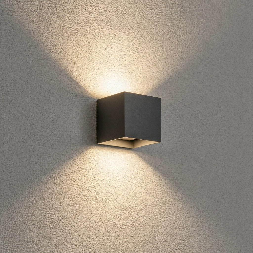 Square surface-mounted spot Como grey