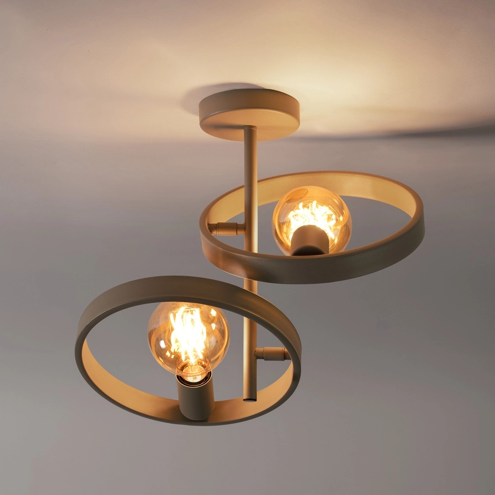 Rings ceiling lamp Hover sand - 2x E27