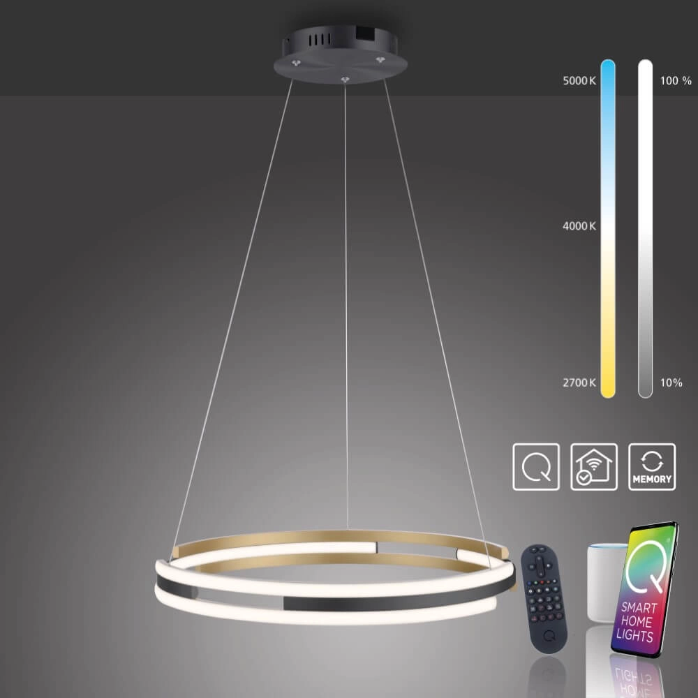 Design pendant lamp Q-Beluga 60cm Paul Neuhaus 4012248374641