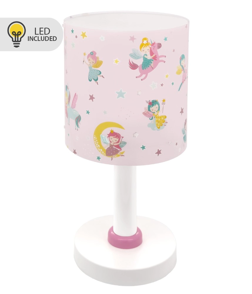 Children's room table lamp Fairy Dreams pink