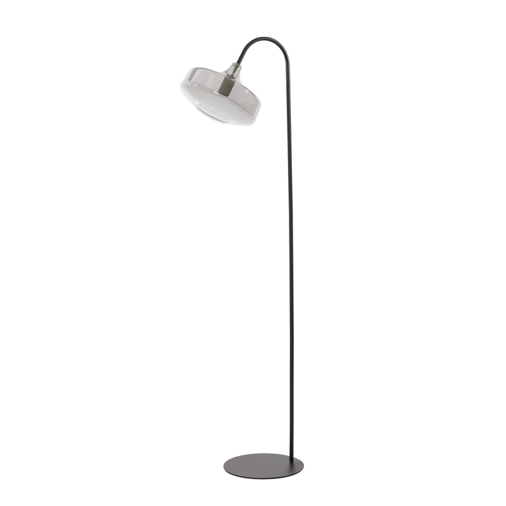 Glass floor lamp Solna Black