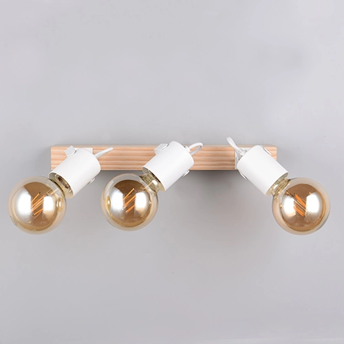 Ceiling lamp 3-lights Lynar white with wood Trio 4017807672015