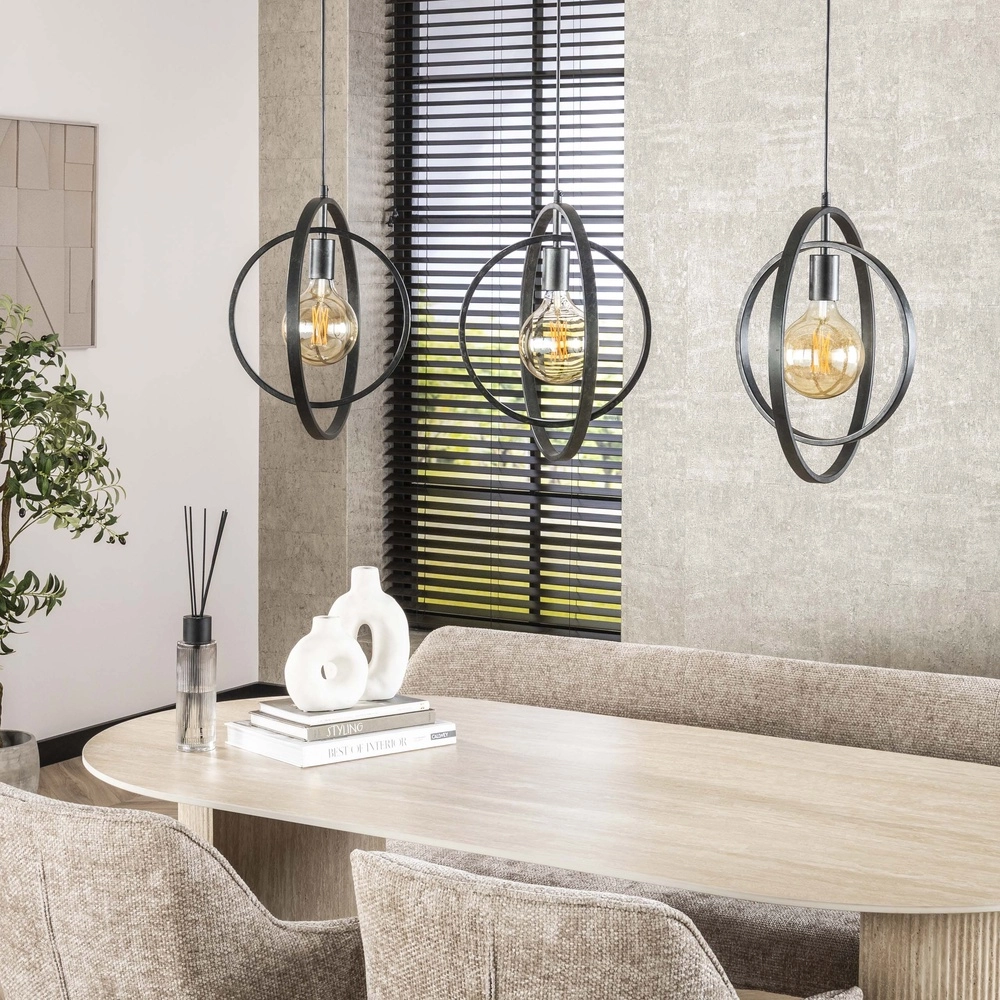 Dining table pendant lamp Turn 3L - Ø 40cm - charcoal Lyora 8716803513167
