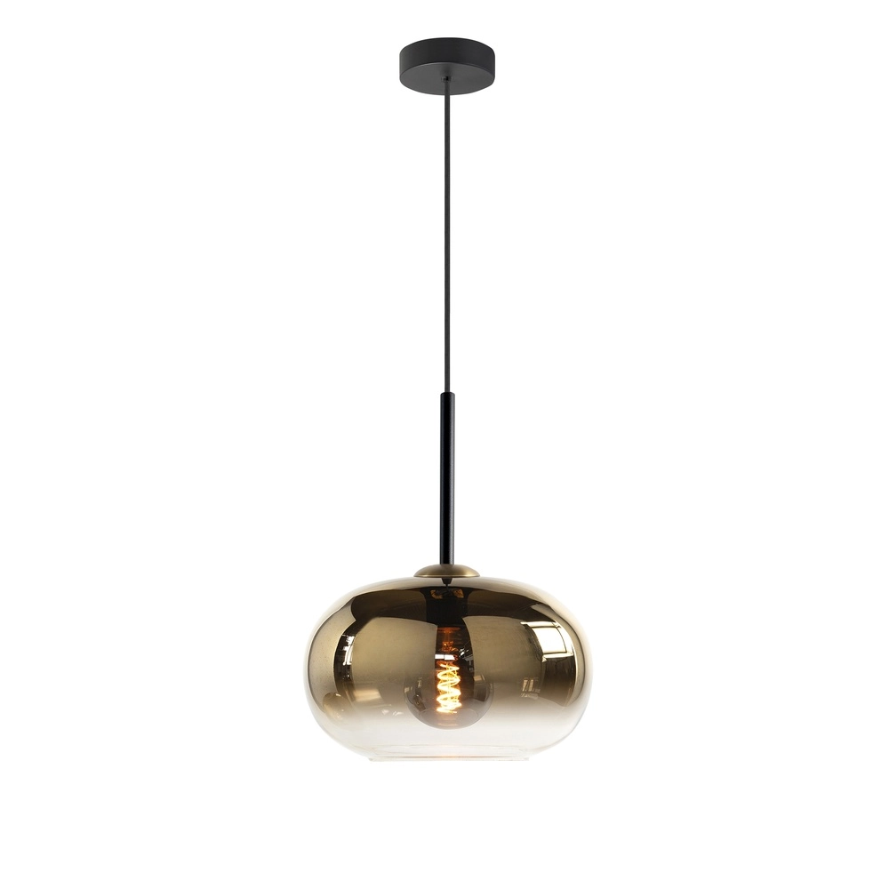 Pendant lamp Bellini black with fade gold glass Ø 31cm