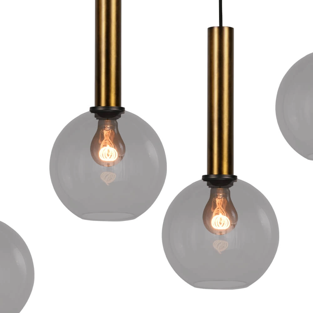 6-light hanging lamp Bella 2 with smoke glass Masterlight 8718121344454