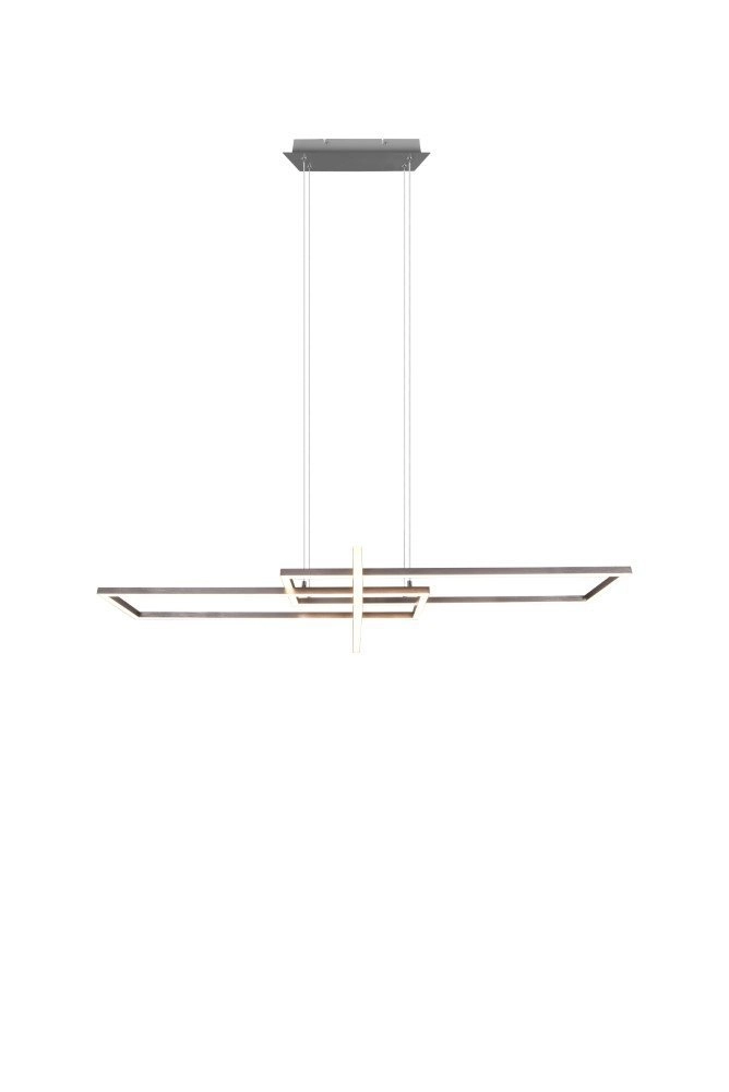 LED pendant light Salinas 110cm metallic gray Trio 4017807487909