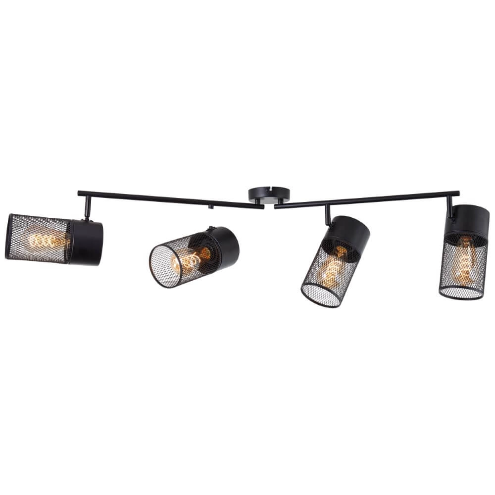 Black ceiling lamp Kamolo 4x E27 Brilliant 4004353409431