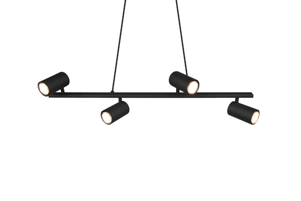 Hanging lamp Marley 4x GU10 Black Trio 4017807523515