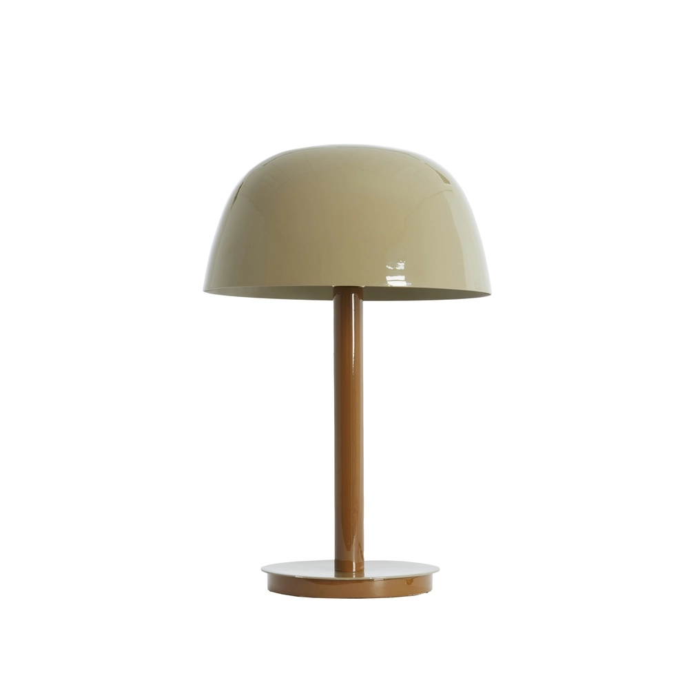 Desk lamp Marivet gloss sand and brown - Ø 30cm
