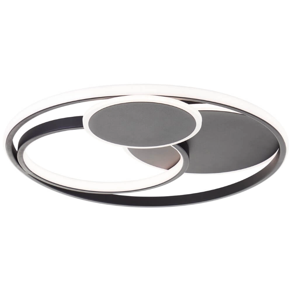 Dimmable ceiling light Runda black Brilliant 4004353447396